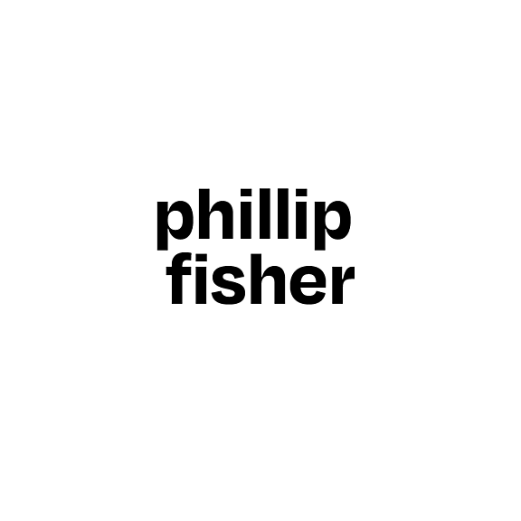 The image displays the name phillip fisher in bold, black lowercase letters centered on a plain white background.